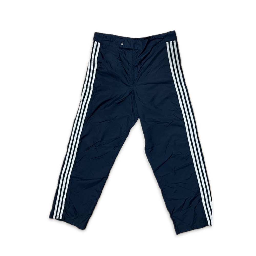 Vintage adidas Navy Track Pants with White Stripes